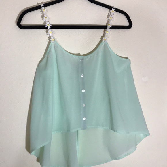 Papaya cropped high low top daisy straps. - Picture 4 of 6